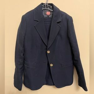 Talbots navy cotton suit
